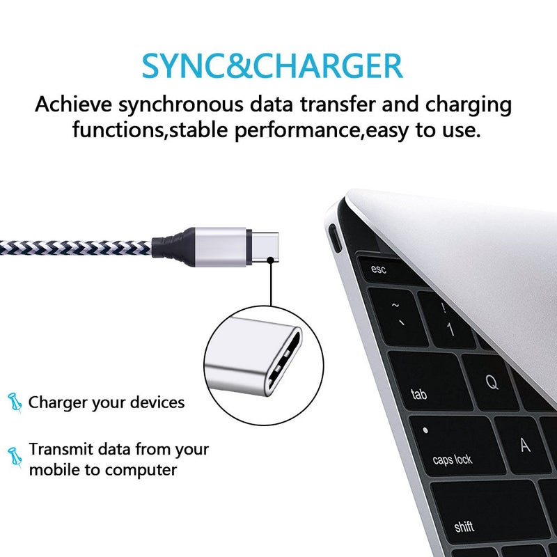 FiveBox 5Pack 6FT USB Type C Cable Phone Charger Fast Charging Cord Compatible Motorola Razr, Edge, 2025 2024 2023, Moto G10 G9 G8 G7 Power Plus Play, G Power/Stylus, G6 X4 Z4 Z3 Z2 Z Play Force Droid - Image 5